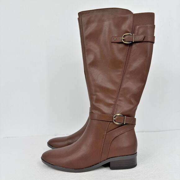 Naturalizer Womens Sahara Knee High Boot US 8 M EU 38.5 Wide Calf Dark Brown NIB - Picture 8 of 11